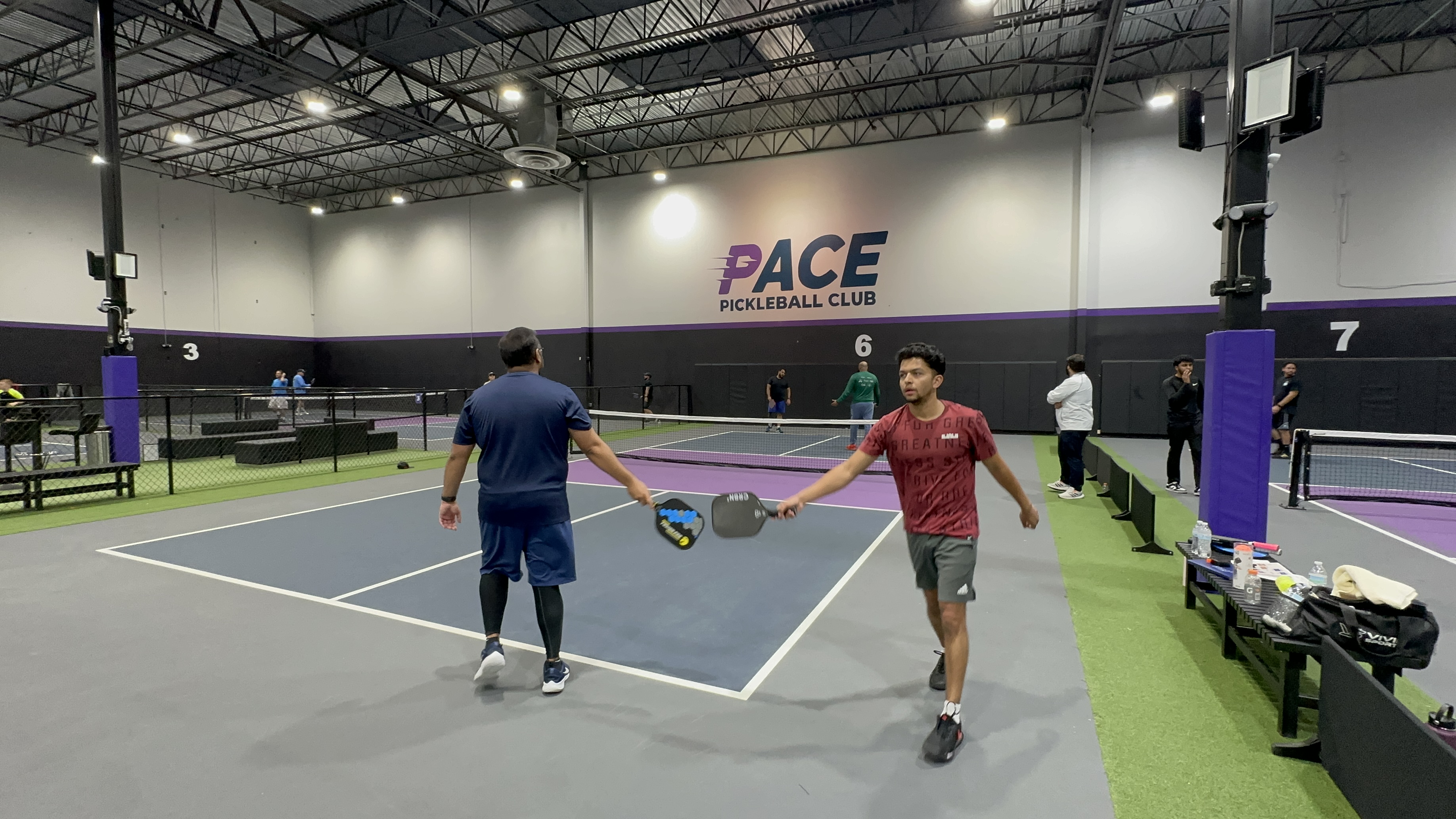 Players in action